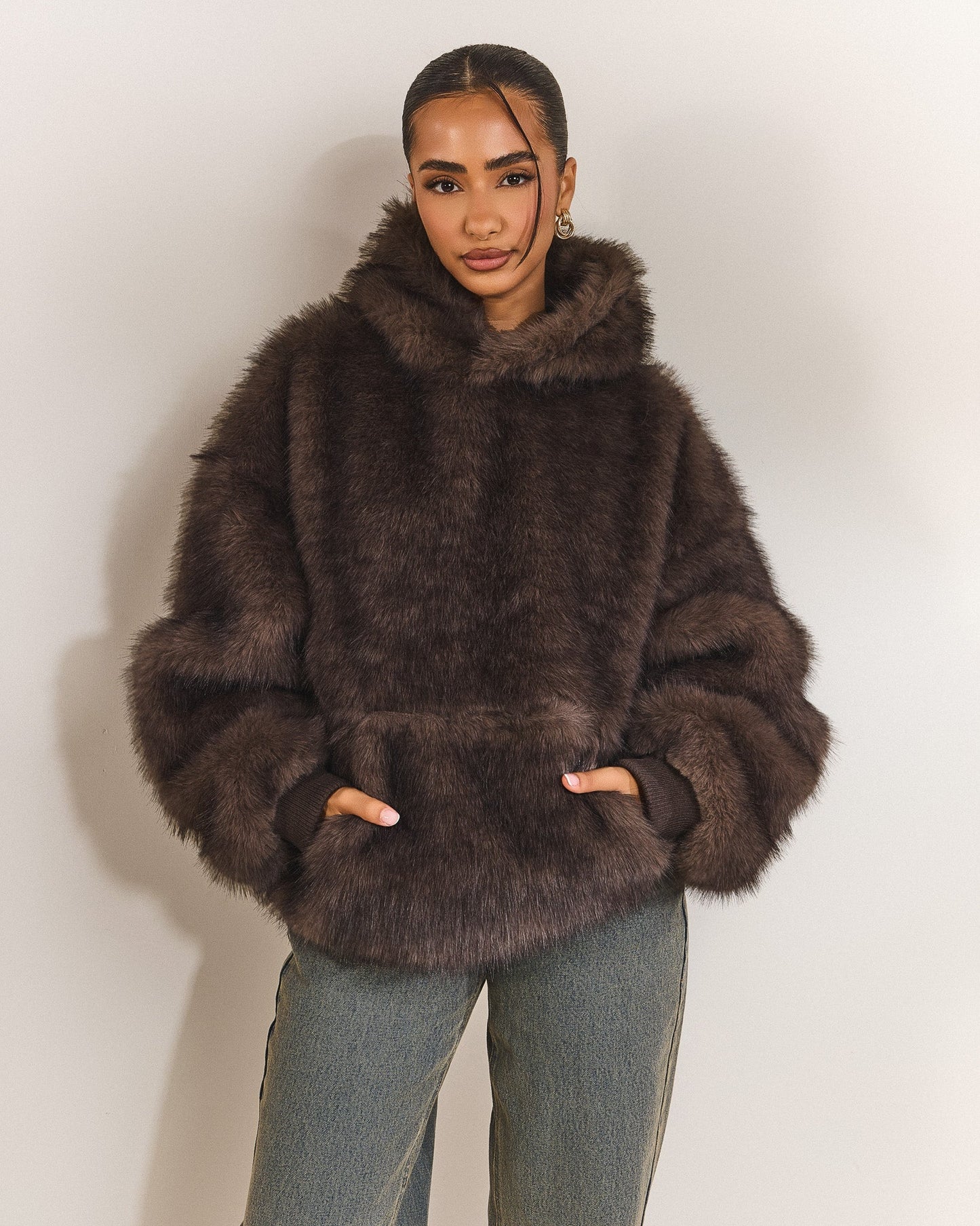 The Blair Hoodie in Brown