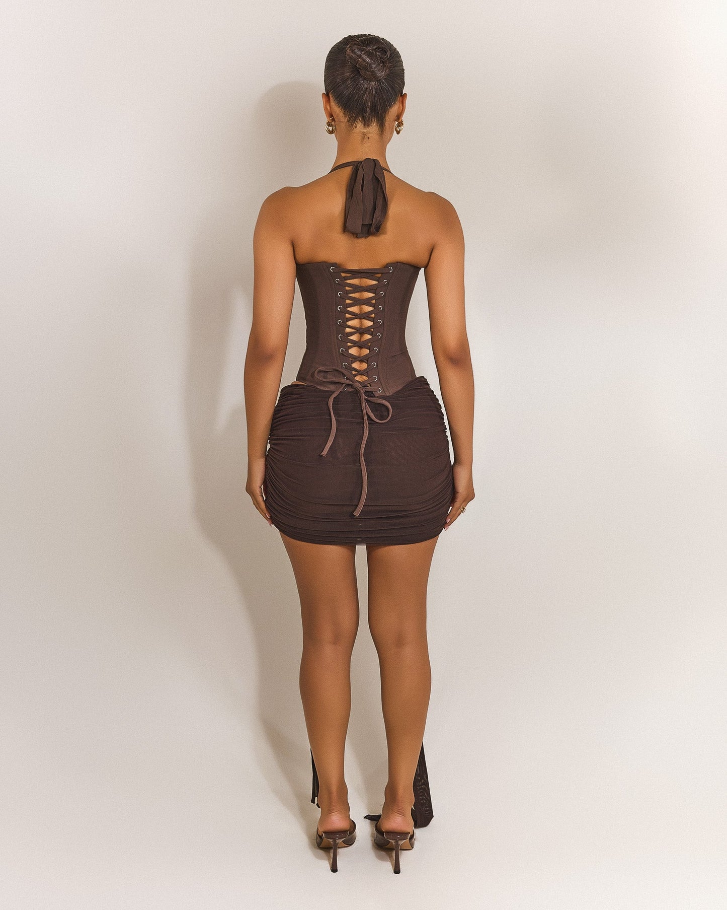 The Zadie Skirt in Brown