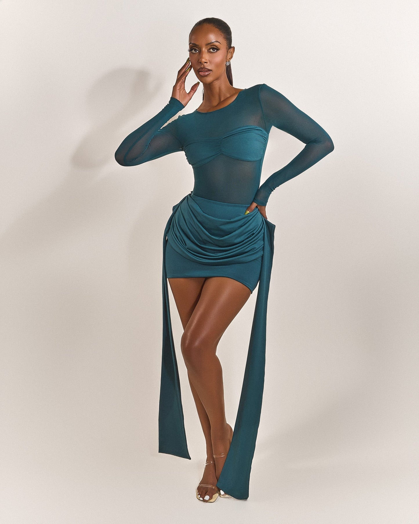 The Yara Skirt in Teal