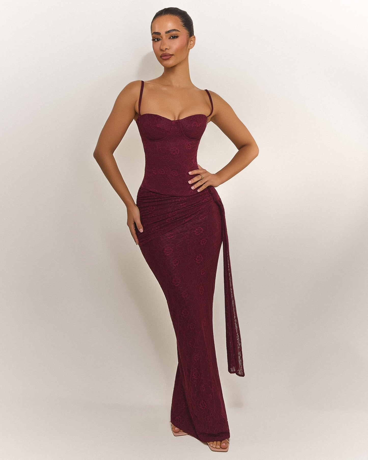 The Lexi Maxi Skirt in plum