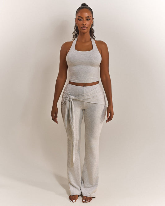The Tie Trouser in Grey Marl
