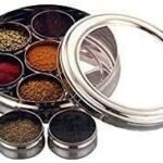 Stainless Steel Spice Box with Transparent Lid – Indian Masala Dabba Container for Kitchen, 7 Compartments with Spoon, Durable & Elegant Design - Image 2