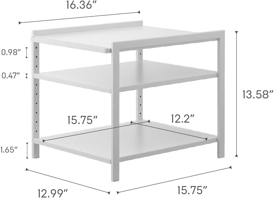 411qaBlQJBL._AC_SL1024_ Height-Adjustable Under-Sink Storage Rack – 3-Tier White Steel Organizer with Hooks - Image 6