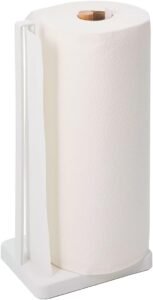 Steel Kitchen Roll Holder – White Finish Paper Towel Dispenser for Countertop or Cabinet - Image 3