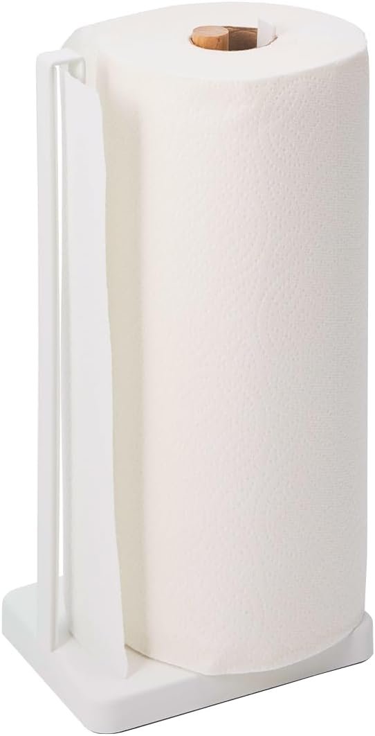 41K+Q7VZ05L._AC_SL1164_ Steel Kitchen Roll Holder – White Finish Paper Towel Dispenser for Countertop or Cabinet - Image 3