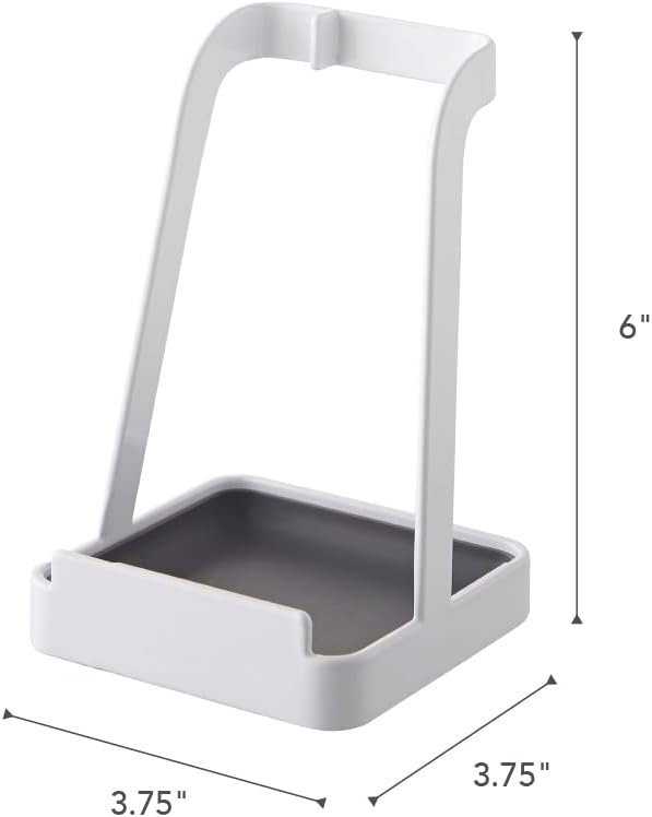 41Rbgs+4JJL._AC_SL1024_ Stainless Steel Ladle & Lid Stand – Compact Utensil Holder for Kitchen Countertop, White Finish - Image 2