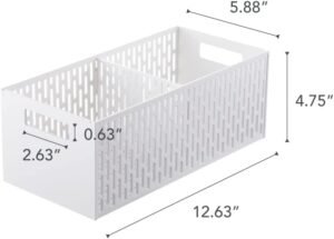 Stackable Fruit & Vegetable Storage Basket – One-Size White Plastic Basket Organizer for Kitchen Counters & Pantry - Image 2