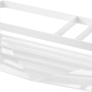 Self-Draining Sink Caddy Rack – Rust-Resistant Steel Sponge & Bottle Holder with Removable Tray