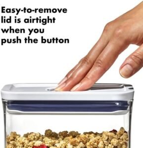 Airtight Clear Rubber-Seal Food Storage Container – 1.6 L Transparent Plastic & Stainless-Steel Lid, Stackable & Pantry Organizer - Image 9