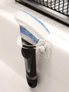 Clear Acrylic Dish Brush Holder – Vertical Sink Caddy with Suction Mount (2-Pack) - Image 2