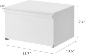 Steel Bread Box for Kitchen Countertop – White Finish Container Holder for Fresh Baked Goods & Food Storage - Image 3