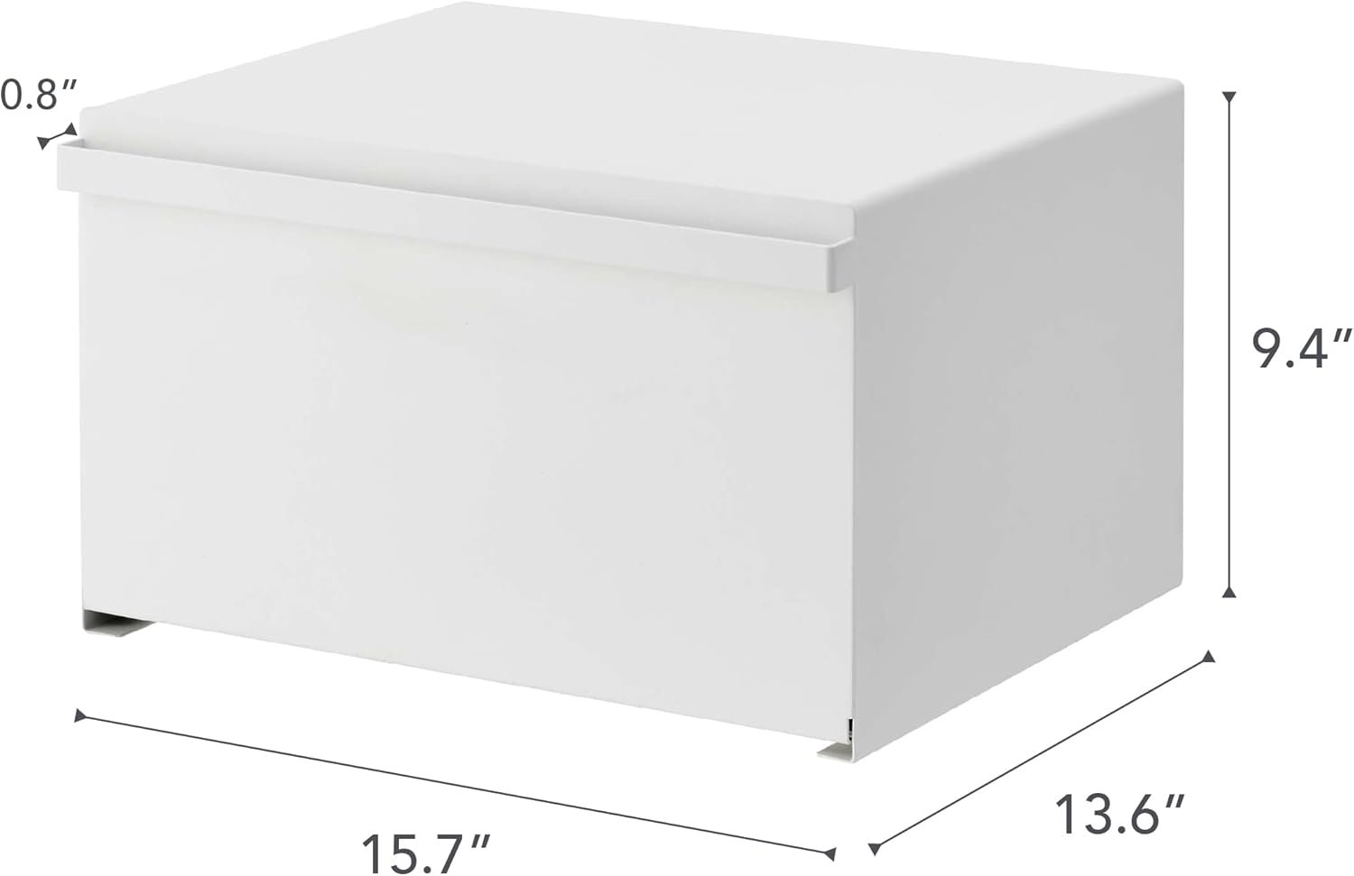 51WolSkK8AL._AC_SL1500_ Steel Bread Box for Kitchen Countertop – White Finish Container Holder for Fresh Baked Goods & Food Storage - Image 3