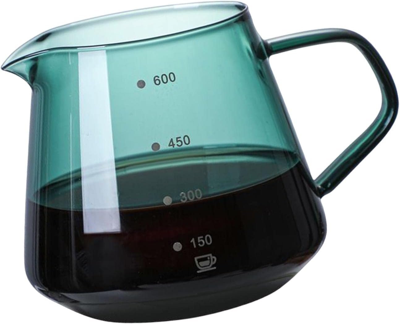 51Z2FJdAR+L._AC_SL1500_ 600ML Glass Coffee Dripper Pot – Heat-Resistant Espresso Maker with Stainless Steel Filter for Home, Café & Restaurants - Image 1