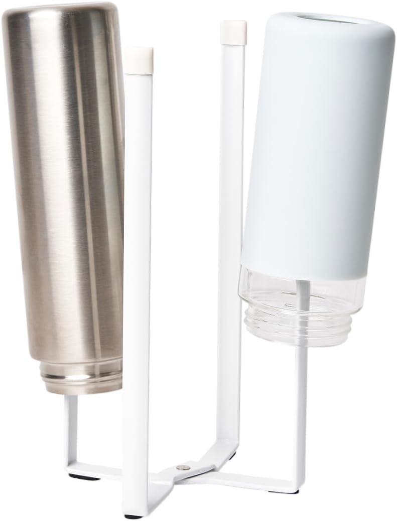 51ikw0P9KML._AC_SL1500_ Multi-Function Kitchen Stand – Compact Rack for Drying Bottles, Glasses & Bags, White Finish - Image 1