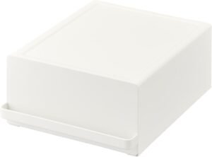 Under-Appliance Storage Rack with Drawers – Compact Counter Organizer in White Steel - Image 2