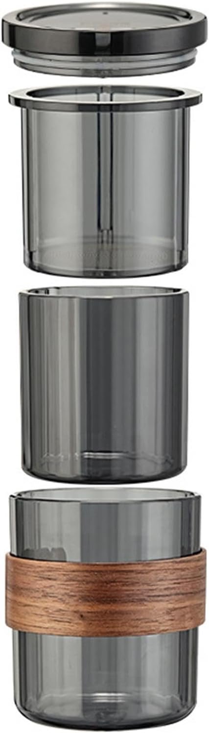 51mq0V9Q7ML._AC_SL1500_ 3-in-1 Portable Pour-Over Coffee Maker Set – Travel Friendly Hand Brew Kit for 1-2 People, Black - Image 2