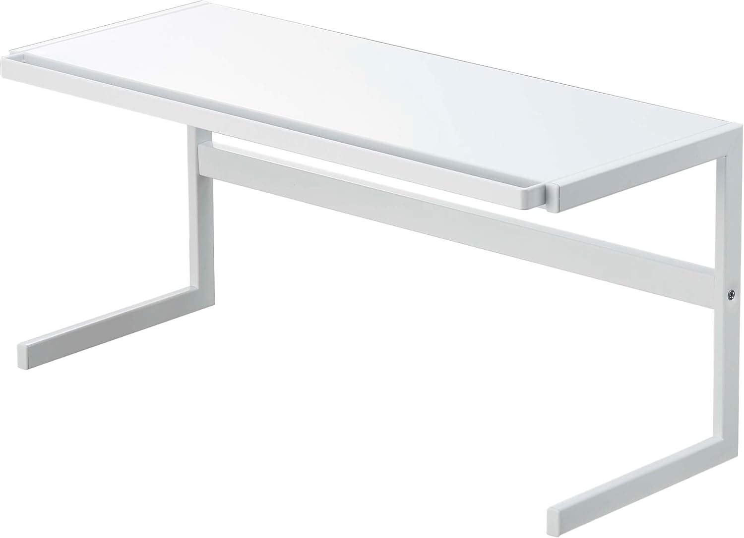 51sGNwkanBL._AC_SL1500_ Expandable Kitchen Counter Shelf Organizer – Adjustable Width Rack for Cabinets, Pantry & Countertops, Durable White Steel - Image 2
