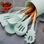33-Piece Silicone Kitchen Utensil Set with Wooden Handles – Heat-Resistant, Non-Stick Safe Cooking Tools - Image 3