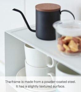 Stackable Kitchen Counter Shelf Organizer – Space Saving Metal Rack for Cabinets, Pantry & Countertops, Durable and Minimal Design, White - Image 7