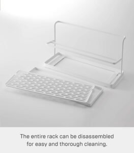 Two-Tier Countertop Bottle Drying Rack with Drain Tray – Wide Jug & Bottle Stand for Kitchen Counter, Steel Finish - Image 3