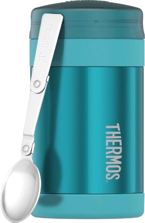 Stainless Steel Vacuum-Insulated Food Jar – 470 ml Leak-Proof Lunch Jar in Teal - Image 1
