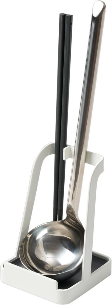 Stainless Steel Ladle & Lid Stand – Compact Utensil Holder for Kitchen Countertop, White Finish - Image 7
