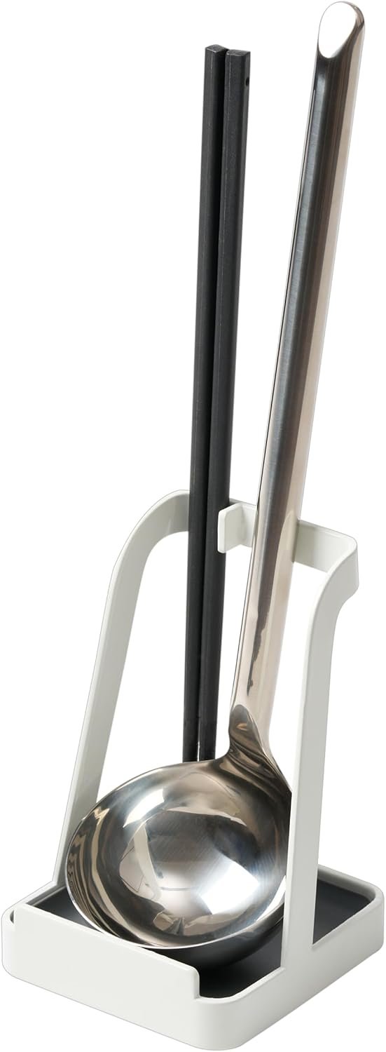 61cXyDEmFLL._AC_SL1500_ Stainless Steel Ladle & Lid Stand – Compact Utensil Holder for Kitchen Countertop, White Finish - Image 7