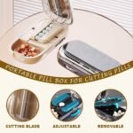 Portable Pill Cutter & Splitter – Compact Travel-Size Tablet/ Vitamin Cutter (Black) - Image 2