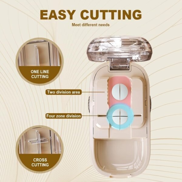 Portable Pill Cutter & Splitter – Compact Travel-Size Tablet/ Vitamin Cutter (Black) - Image 3