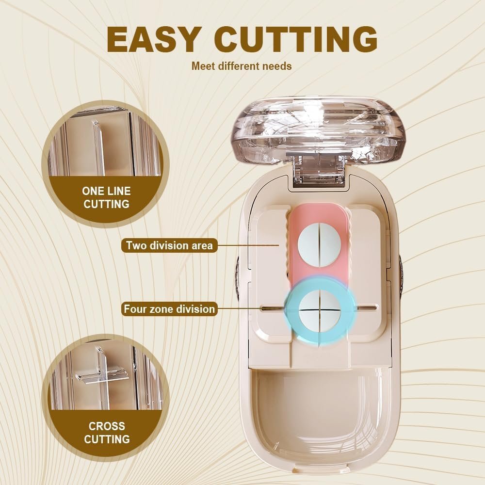 61e5UhoMATL._AC_SL1000_ Portable Pill Cutter & Splitter – Compact Travel-Size Tablet/ Vitamin Cutter (Black) - Image 3