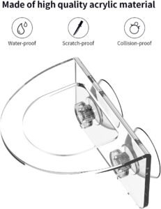 Clear Acrylic Dish Brush Holder – Vertical Sink Caddy with Suction Mount (2-Pack) - Image 4