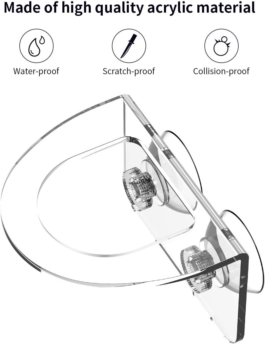 61jAKf+ZDFL._AC_SL1288_ Clear Acrylic Dish Brush Holder – Vertical Sink Caddy with Suction Mount (2-Pack) - Image 4