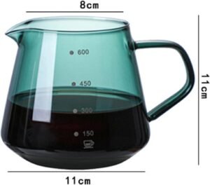 600ML Glass Coffee Dripper Pot – Heat-Resistant Espresso Maker with Stainless Steel Filter for Home, Café & Restaurants - Image 5