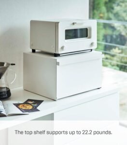 Steel Bread Box for Kitchen Countertop – White Finish Container Holder for Fresh Baked Goods & Food Storage - Image 4