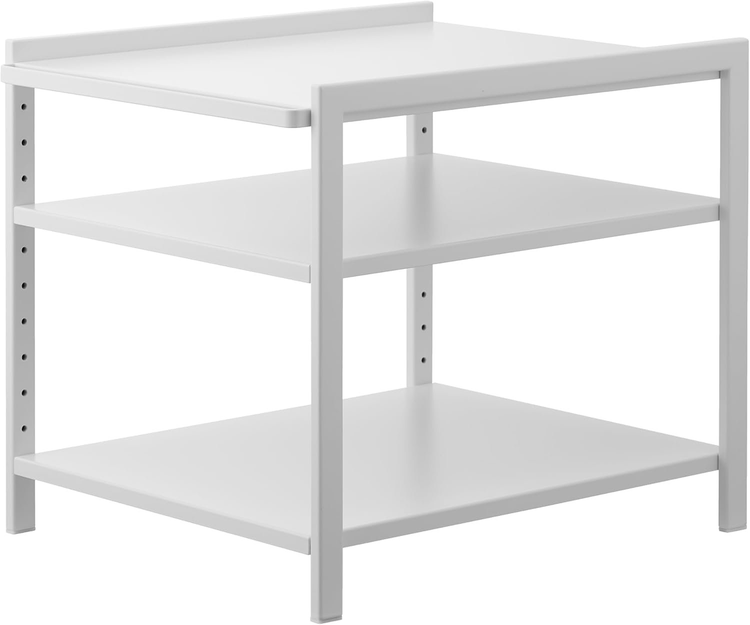 61tlrgNJdcL._AC_SL1500_ Height-Adjustable Under-Sink Storage Rack – 3-Tier White Steel Organizer with Hooks - Image 1