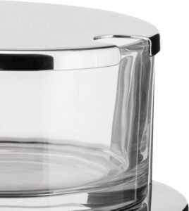 Premium Stainless-Steel & Glass Cheese Cellar – Elegant Tabletop Storage for Hard Cheeses, Silver Finish - Image 4