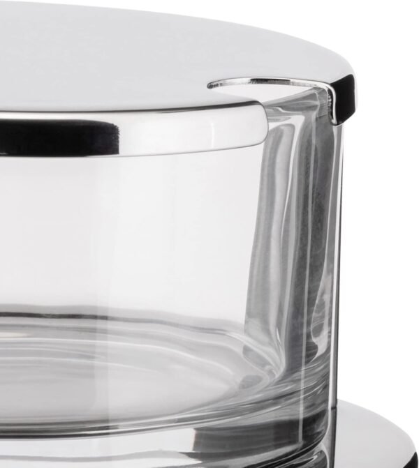 Premium Stainless-Steel & Glass Cheese Cellar – Elegant Tabletop Storage for Hard Cheeses, Silver Finish - Image 4