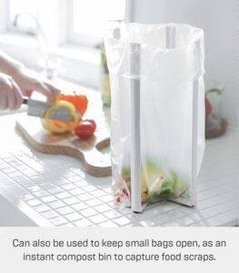 Multi-Function Kitchen Stand – Compact Rack for Drying Bottles, Glasses & Bags, White Finish - Image 8