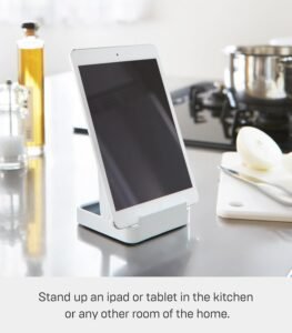 Stainless Steel Ladle & Lid Stand – Compact Utensil Holder for Kitchen Countertop, White Finish - Image 4
