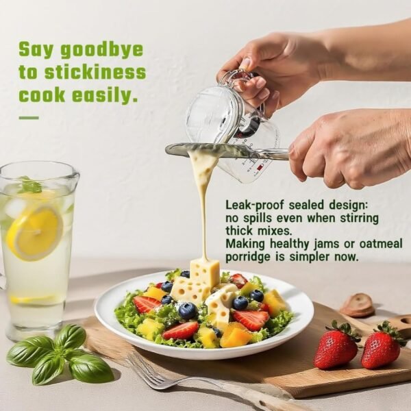 4-in-1 Adjustable Measuring Cup – Multi-Functional Measuring Tool with Scraper-Style Sealing Base, Space-Saving & Easy Clean Design for Cooking & Baking - Image 7