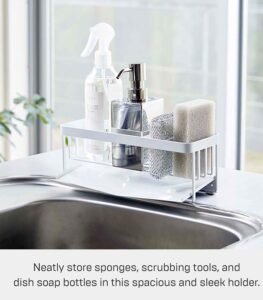 Self-Draining Sink Caddy Rack – Rust-Resistant Steel Sponge & Bottle Holder with Removable Tray - Image 3