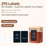 12-Piece Glass Spice Jar Set with Bamboo Lids – Airtight Square Containers for Seasoning, Herbs & Pantry Organizing - Image 4