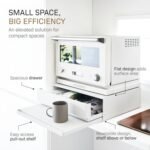 Adjustable Under-Appliance Drawer & Slide-Out Shelf Rack – 2-Way Kitchen Organizer, White Steel (Approx. 45 × 39.3-64 × 13.5 cm) - Image 4