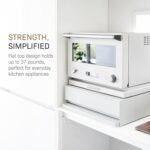 Adjustable Under-Appliance Drawer & Slide-Out Shelf Rack – 2-Way Kitchen Organizer, White Steel (Approx. 45 × 39.3-64 × 13.5 cm) - Image 5
