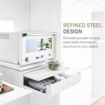 Adjustable Under-Appliance Drawer & Slide-Out Shelf Rack – 2-Way Kitchen Organizer, White Steel (Approx. 45 × 39.3-64 × 13.5 cm) - Image 8