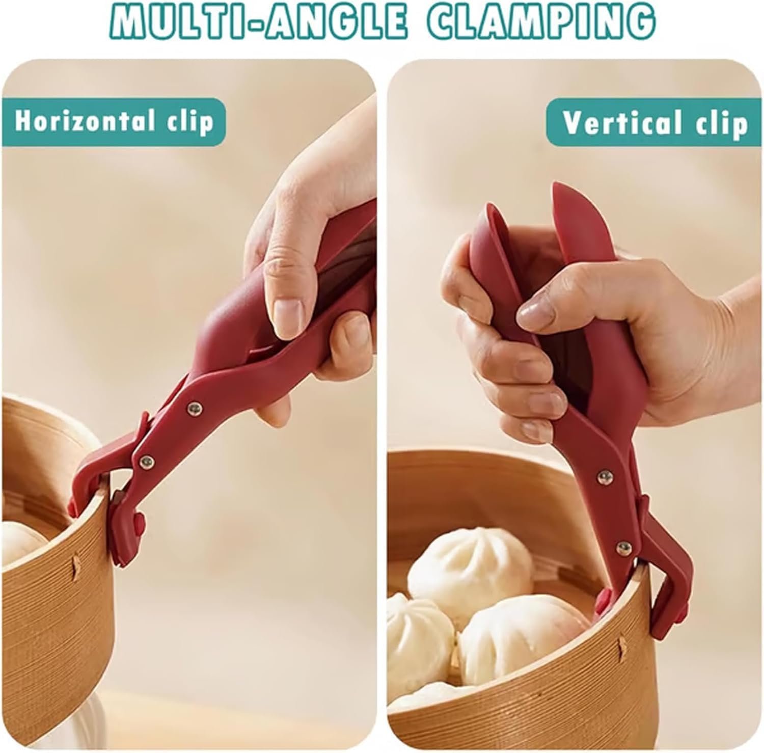 71l0RaeXkzL._AC_SL1500_ Silicone Anti-Scald Bowl Clip – Heat-Resistant Kitchen Gripper Tongs for Hot Dishes & Plates (Green + Red) - Image 5