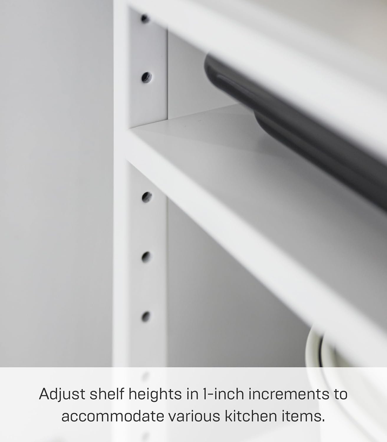 71sKtyi+TWL._AC_SL1500_ Height-Adjustable Under-Sink Storage Rack – 3-Tier White Steel Organizer with Hooks - Image 4