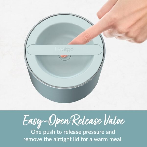 Stainless Steel Insulated Food Container – 560 ml Leak-Resistant Lunch Jar for Hot & Cold Meals, Aqua - Image 2