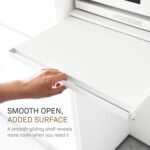 Adjustable Under-Appliance Drawer & Slide-Out Shelf Rack – 2-Way Kitchen Organizer, White Steel (Approx. 45 × 39.3-64 × 13.5 cm) - Image 7