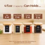 12-Piece Glass Spice Jar Set with Bamboo Lids – Airtight Square Containers for Seasoning, Herbs & Pantry Organizing - Image 7